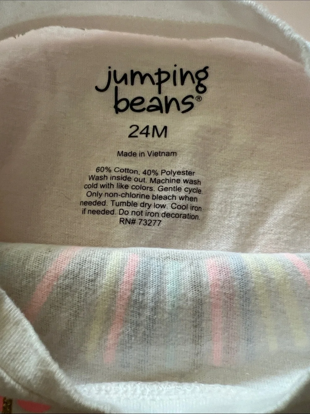 jumping beans White Long Sleeve Tee with Multicolor Rainbow Sun